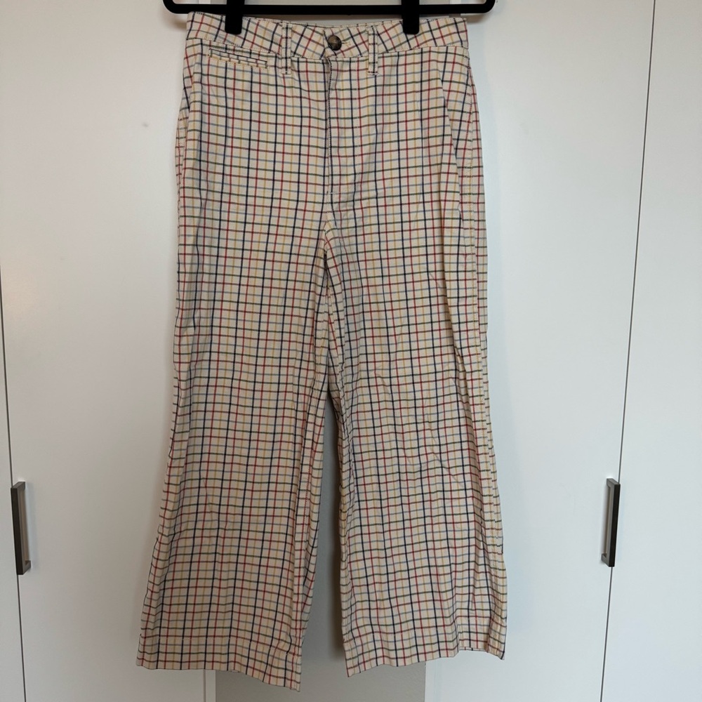 Madewell Emmett Plaid Wide-Leg Pants